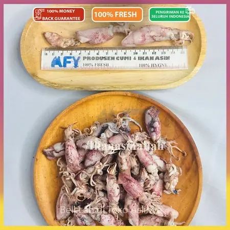 Cumi Baby Asin Lembut Ukuran 1-4cm